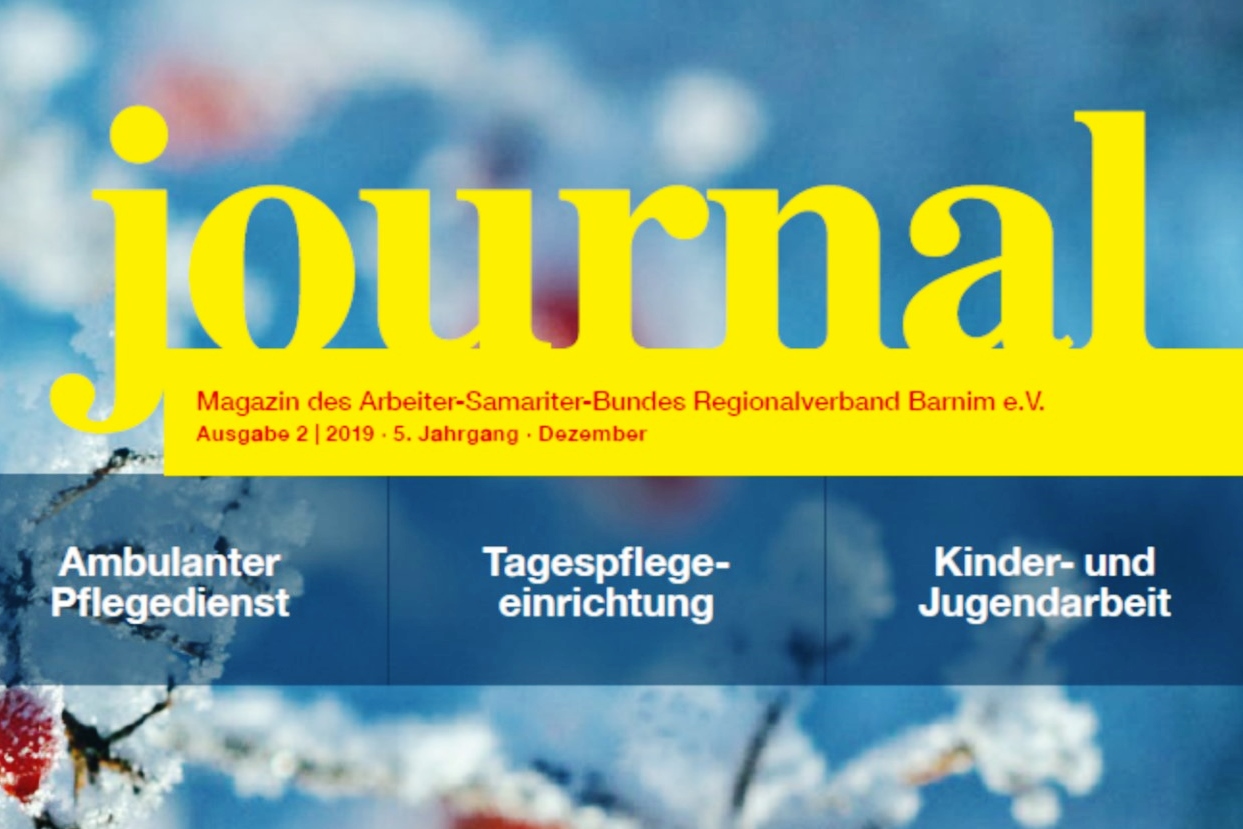 Das neue Herbst/Winter-Journal des ASB Barnim ist erschienen